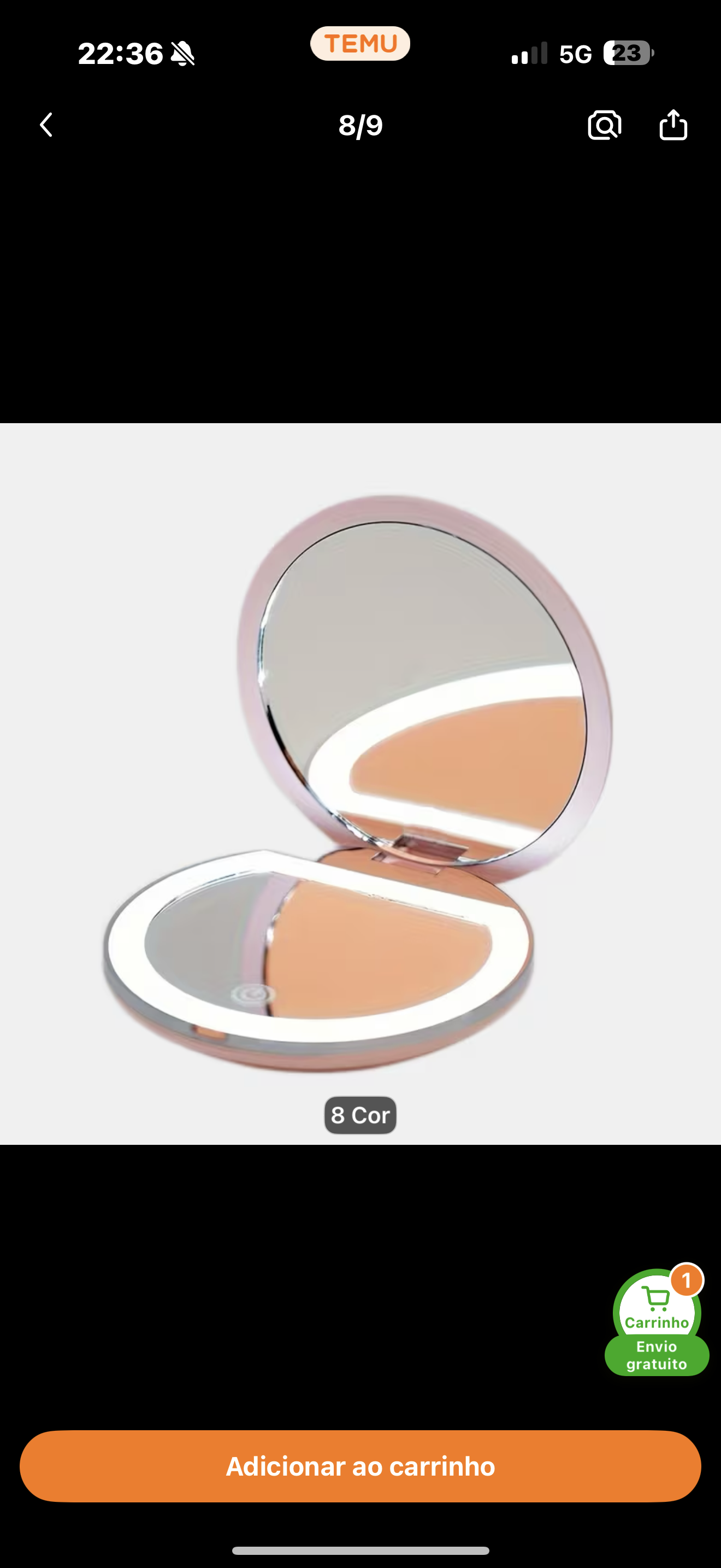 LED cosmetic mirror